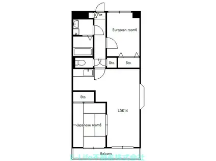 ウィンドヒル・トヨダ(2LDK/2階)の間取り写真