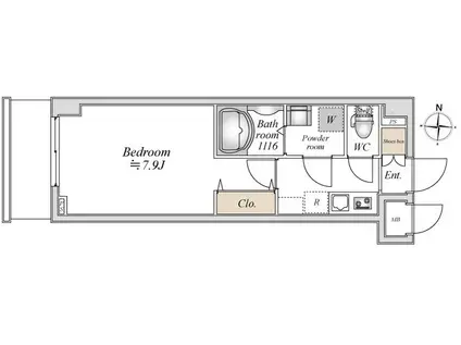 オープンブルーム東向島(1K/5階)の間取り写真