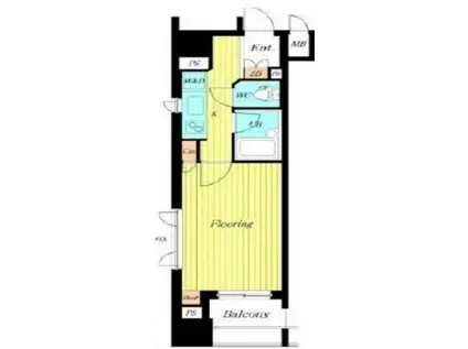 ファミール銀座イースト(1K/3階)の間取り写真