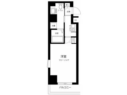 グリフィン横浜・反町公園(1K/5階)の間取り写真