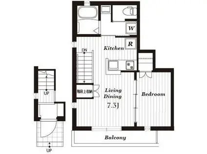 ルミナス桜台(1LDK/2階)の間取り写真