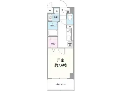 ラ ギザロ(1K/5階)の間取り写真