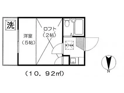ライフピアオリオン(1K/2階)の間取り写真