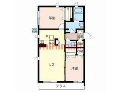 SHAMAISON E.I(2LDK/1階)の間取り写真