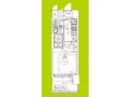 エステムコート難波ウエスト-SIDEIXレデント(1K/9階)の間取り写真