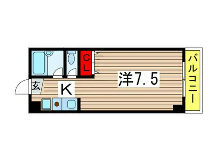 フローラル壱番館(1K/2階)の間取り写真