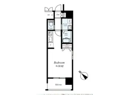 グランフォーレ平尾ステーションプラザI(ワンルーム/10階)の間取り写真