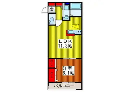 埼玉高速鉄道 南鳩ケ谷駅 徒歩7分 2階建 築12年(1LDK/1階)の間取り写真