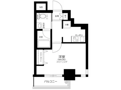 プレール・ドゥーク目白アベニュ(1K/5階)の間取り写真