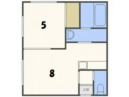 ワイルドベリー幌平橋(1LDK/4階)の間取り写真