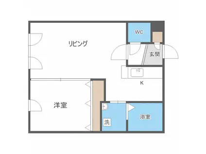 KI.HASSAMU4-4(1LDK/1階)の間取り写真