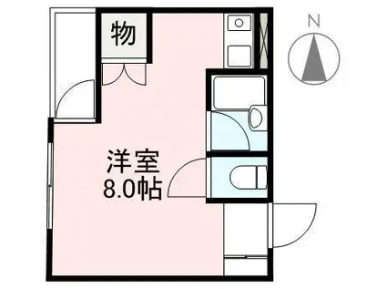 パルコ扇(ワンルーム/3階)の間取り写真