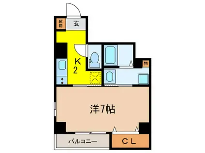 さ・してぃ神戸元町(1K/3階)の間取り写真