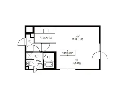 TI AMO 908(1LDK/1階)の間取り写真