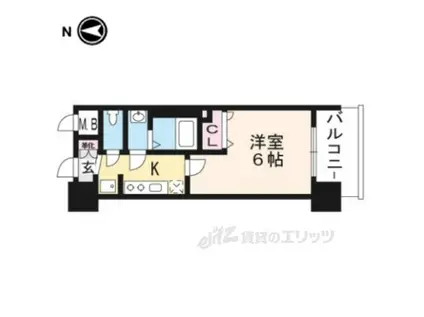 ヴィラ七条西洞院(1K/7階)の間取り写真