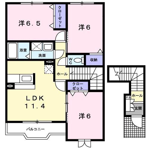 アンダンテ(3LDK/2階)の間取り写真