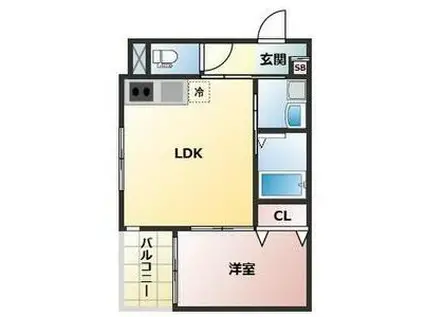 ALEGRIA香里園II(1LDK/3階)の間取り写真