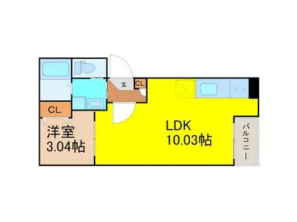 JACK YUTAKAII(1LDK/1階)の間取り写真