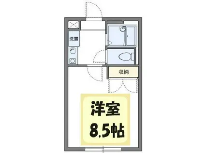 LUCEII(1K/2階)の間取り写真
