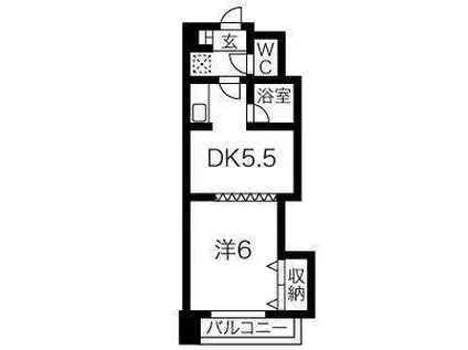 ル・セーヌ札幌(1DK/6階)の間取り写真