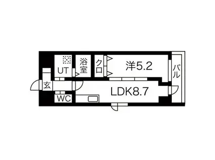 CASA LUCIA(1LDK/2階)の間取り写真