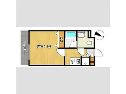 FOREVER HILLVII(1K/1階)の間取り写真