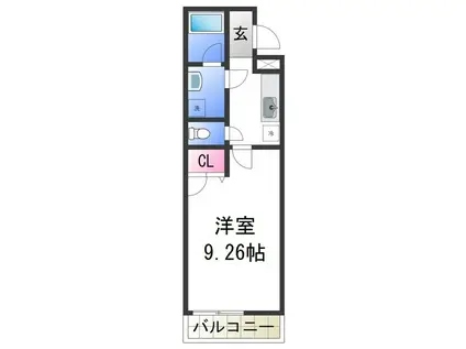 T・Hパレス今福(1K/2階)の間取り写真
