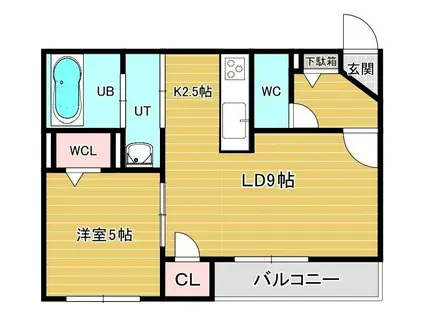 N-STAGE SHIOMI(1LDK/1階)の間取り写真