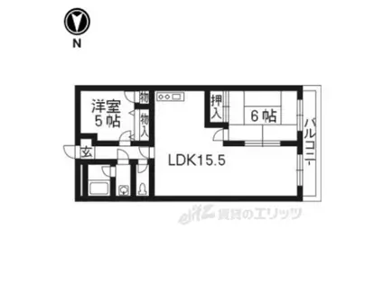 リゾデ南光苑(2LDK/1階)の間取り写真