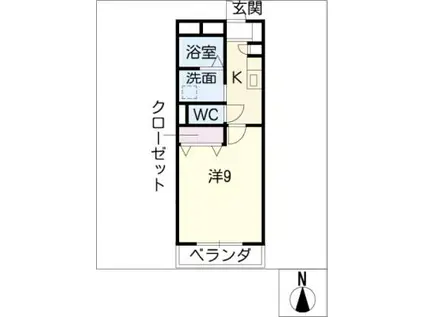 第6マンション 一八(1K/5階)の間取り写真