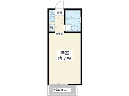 ローズアパートR33番館(1K/2階)の間取り写真
