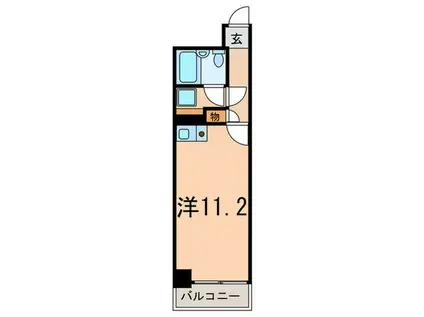 コープ野村旗の台(ワンルーム/4階)の間取り写真