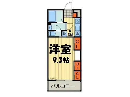 リブリ・SUNエースIII(1K/2階)の間取り写真