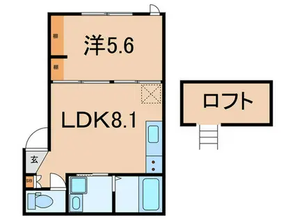 大口仲町計画(1LDK/3階)の間取り写真
