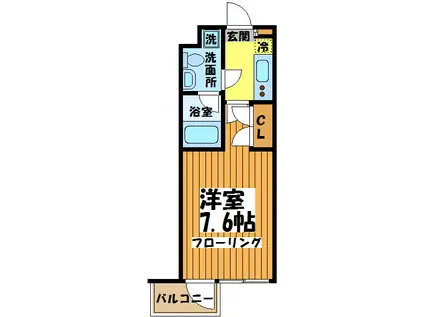 グラーレ・バイロイト(1K/7階)の間取り写真