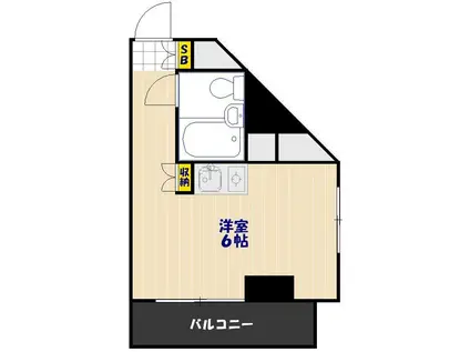 ベラージュ川口(ワンルーム/4階)の間取り写真