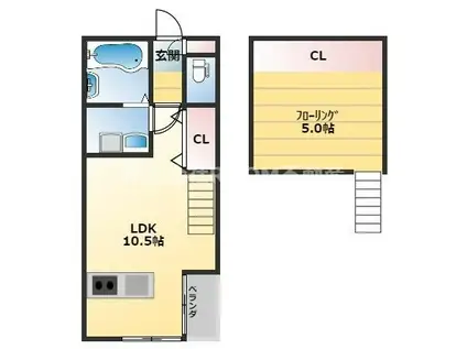 BARBIZON440(ワンルーム/1階)の間取り写真