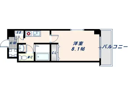 Mプラザ布施駅前(1K/5階)の間取り写真