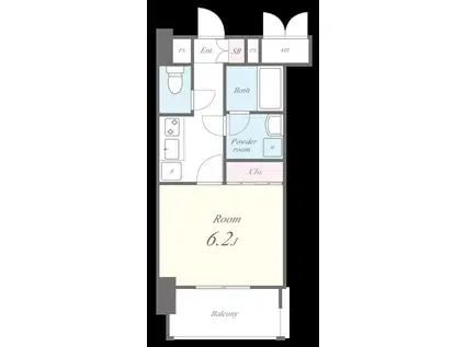 セイワパレス真田山公園南(1K/14階)の間取り写真