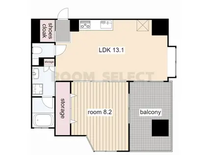 カスタリア伏見(1LDK/8階)の間取り写真