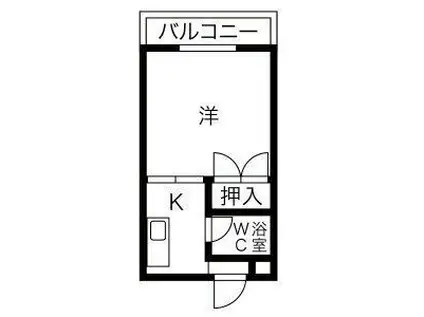 コーポみどり(1K/1階)の間取り写真