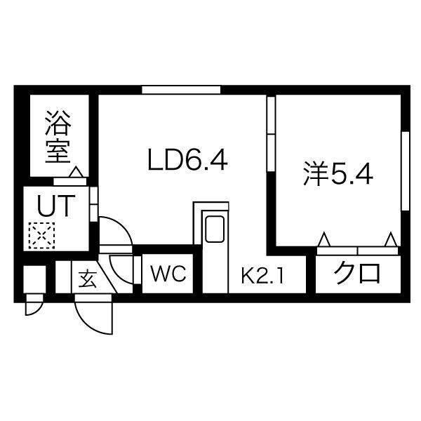 LOUIS I(1LDK/4階)の間取り写真