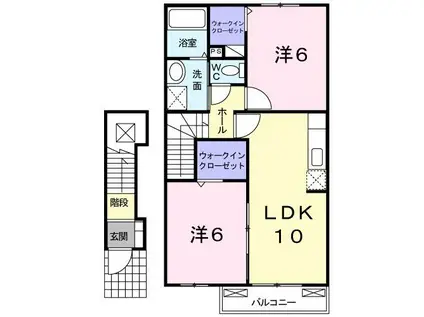 YSコート弐番館 I(2LDK/2階)の間取り写真