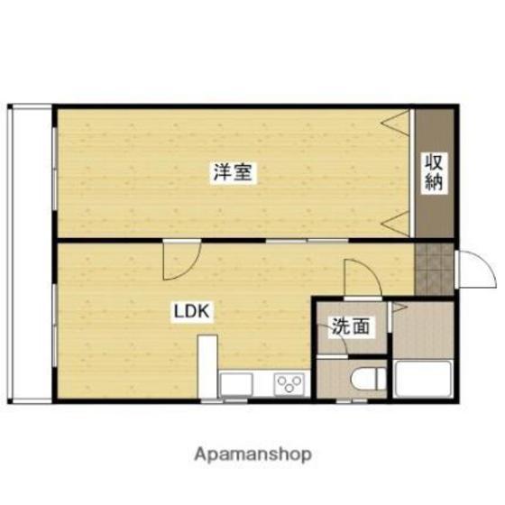 コーポ代(2LDK/2階)の間取り写真