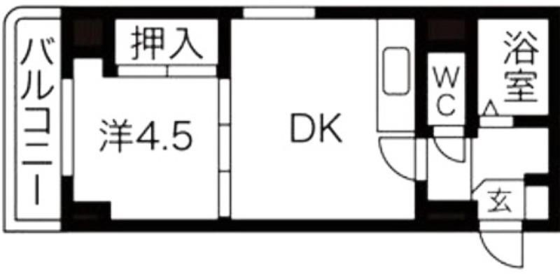 グランビュー中島公園(1DK/3階)の間取り写真