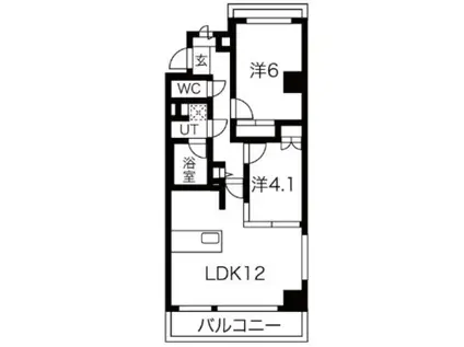 エルフォルテ東日暮里(2LDK/6階)の間取り写真