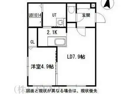 BAMBINI M19(1LDK/2階)の間取り写真