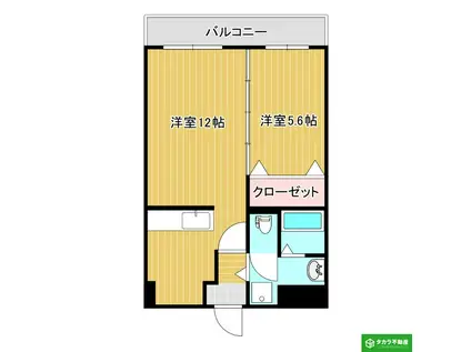 WINDOMエマリア(1LDK/3階)の間取り写真