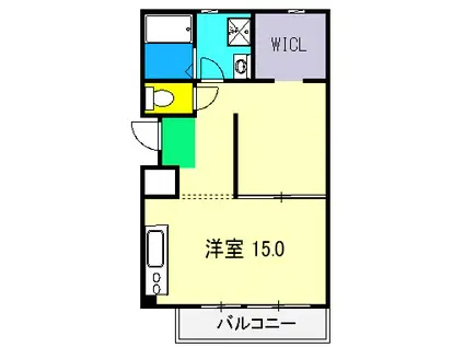 EXT-3(ワンルーム/2階)の間取り写真