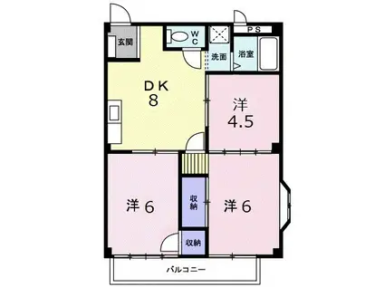 和希チヨダ(3DK/2階)の間取り写真